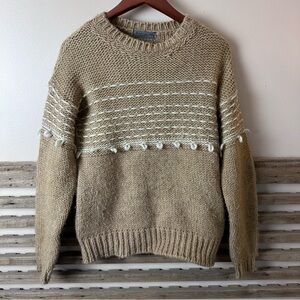 Anthropologie Elsamanda alpaca wool heavy knit sweater